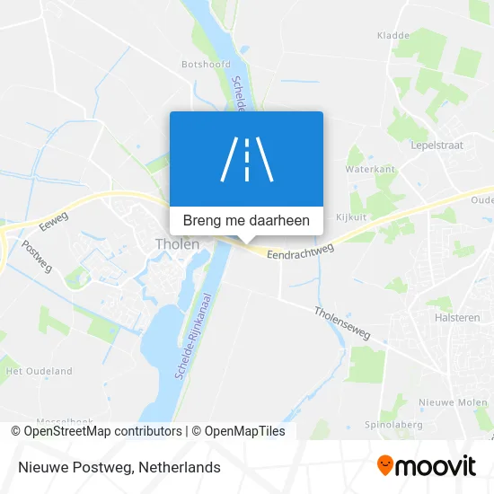 Nieuwe Postweg kaart