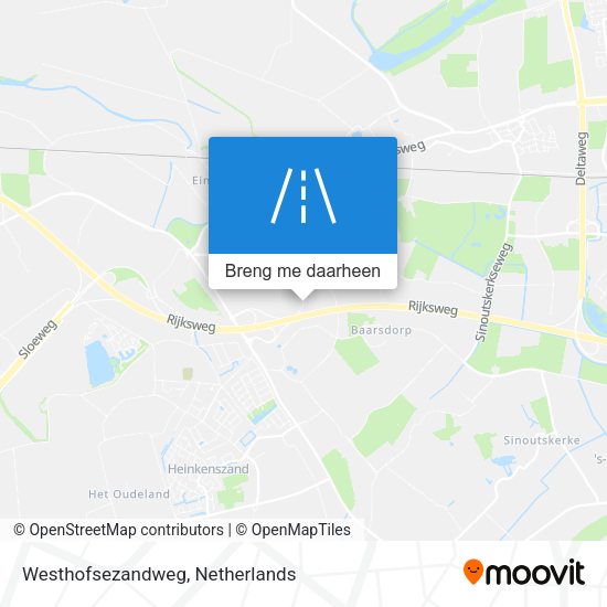 Westhofsezandweg kaart