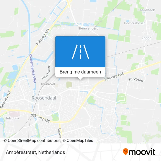 Ampèrestraat kaart