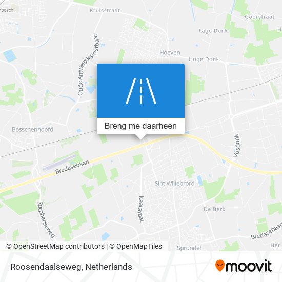 Roosendaalseweg kaart