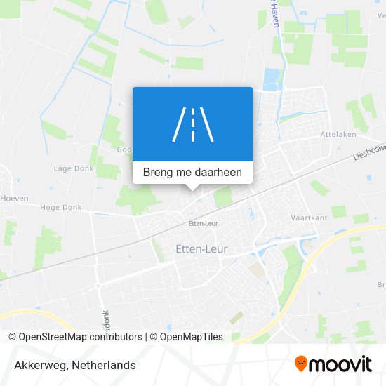 Akkerweg kaart