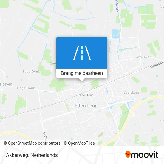 Akkerweg kaart