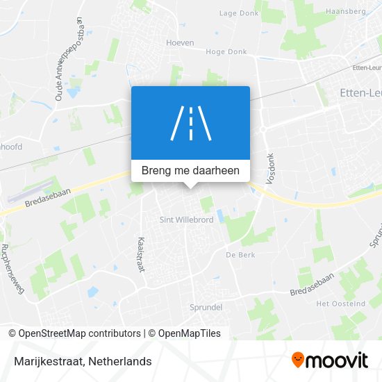 Marijkestraat kaart