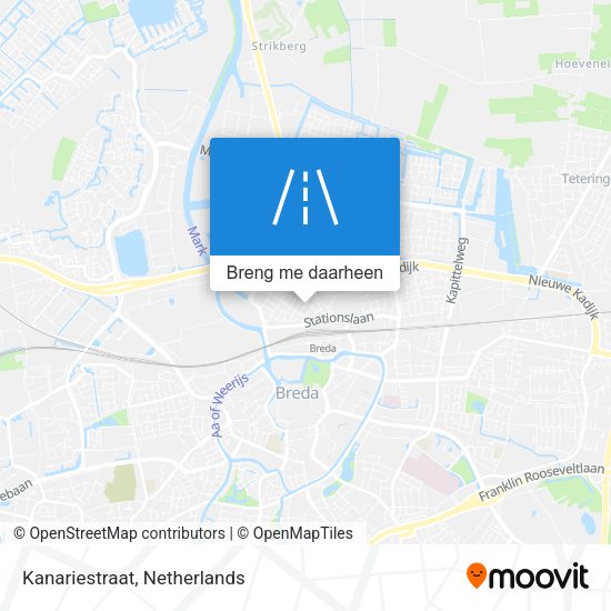 Kanariestraat kaart