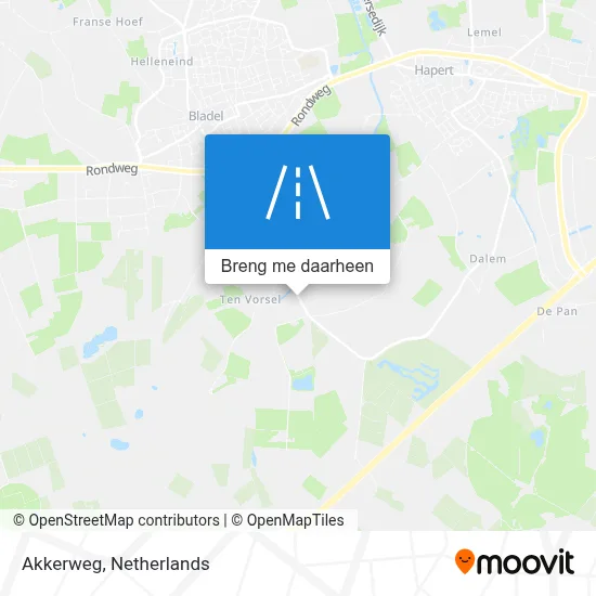 Akkerweg kaart