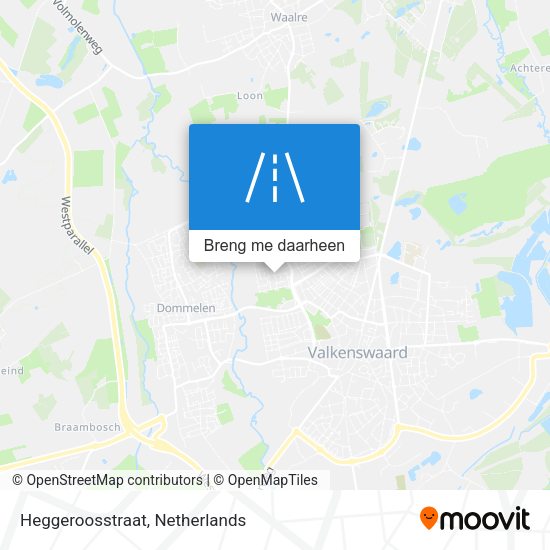 Heggeroosstraat kaart