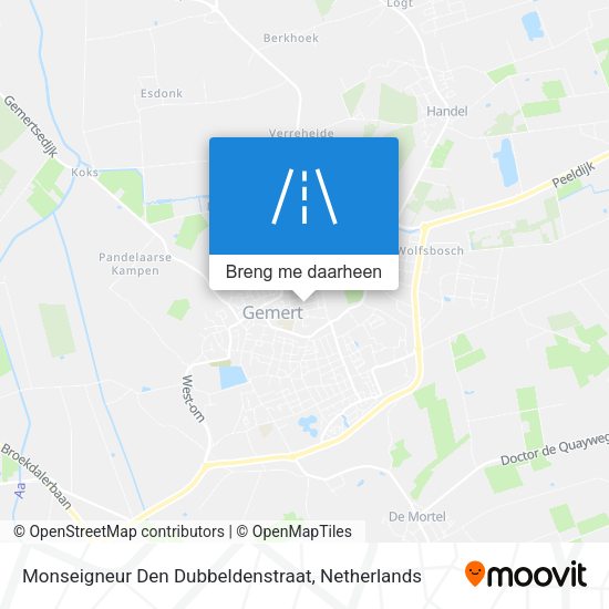 Monseigneur Den Dubbeldenstraat kaart