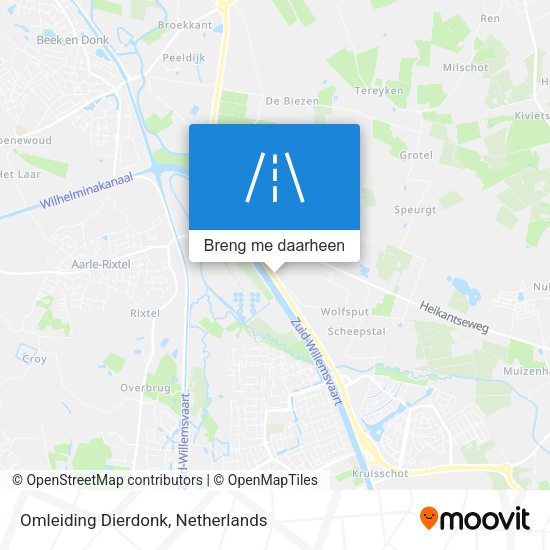 Omleiding Dierdonk kaart