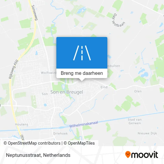 Neptunusstraat kaart