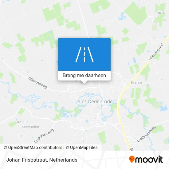 Johan Frisostraat kaart