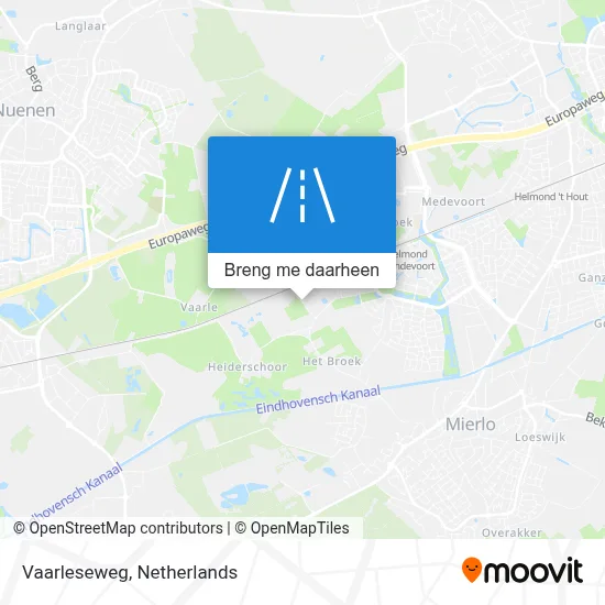 Vaarleseweg kaart