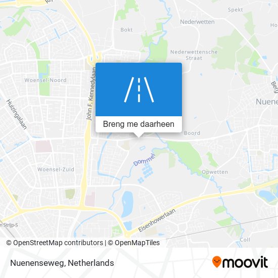 Nuenenseweg kaart