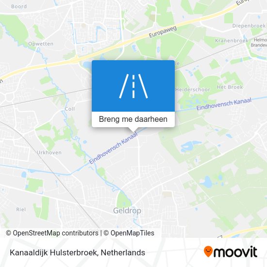 Kanaaldijk Hulsterbroek kaart