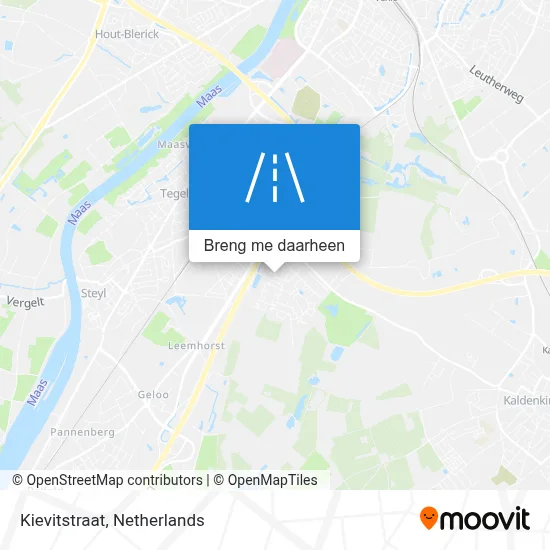 Kievitstraat kaart
