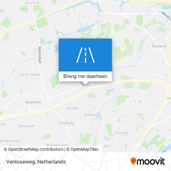 Venloseweg kaart