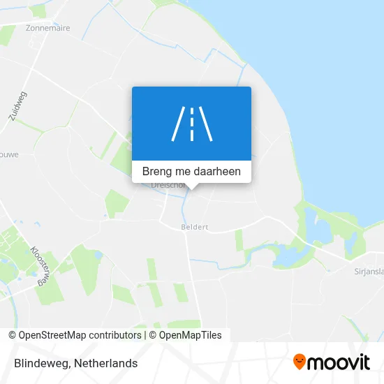 Blindeweg kaart