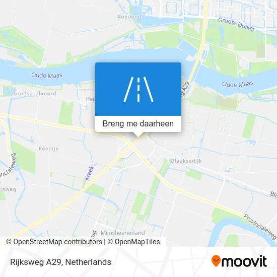 Rijksweg A29 kaart