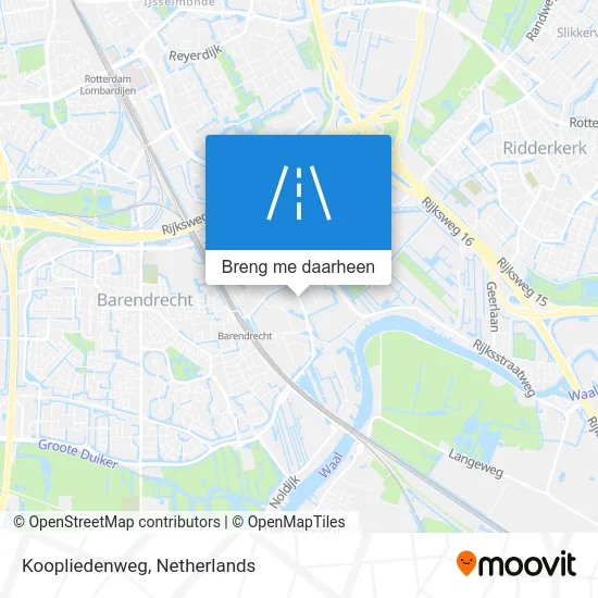 Koopliedenweg kaart