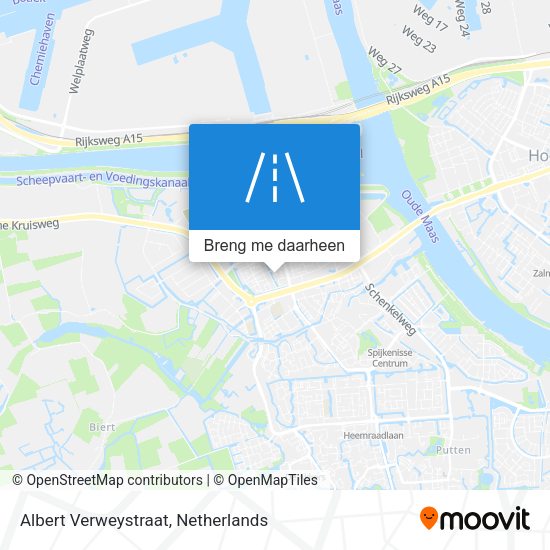 Albert Verweystraat kaart