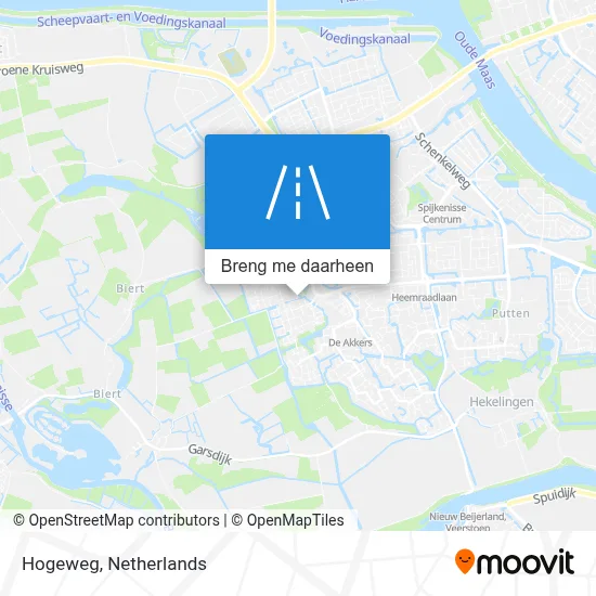 Hogeweg kaart