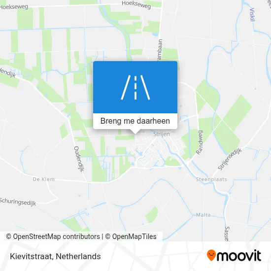 Kievitstraat kaart