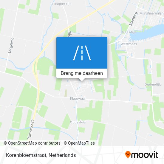 Korenbloemstraat kaart