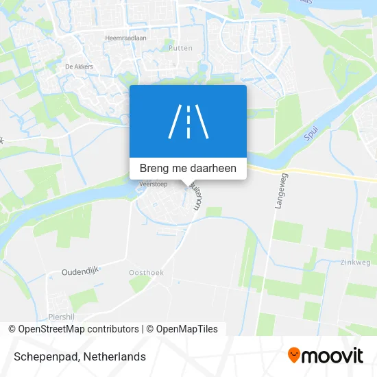 Schepenpad kaart