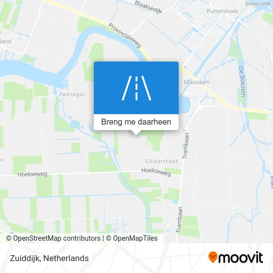 Zuiddijk kaart