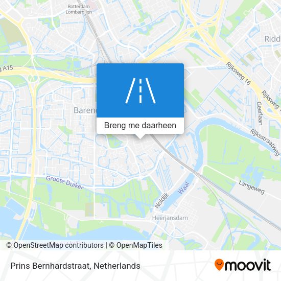 Prins Bernhardstraat kaart