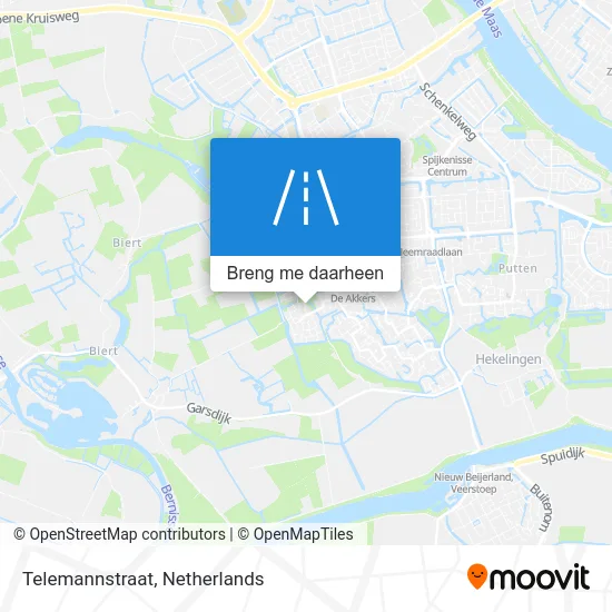 Telemannstraat kaart