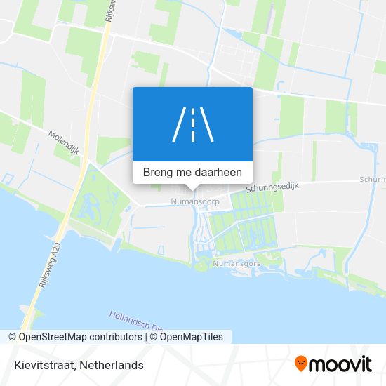 Kievitstraat kaart