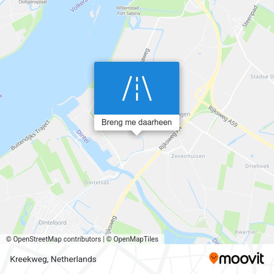 Kreekweg kaart