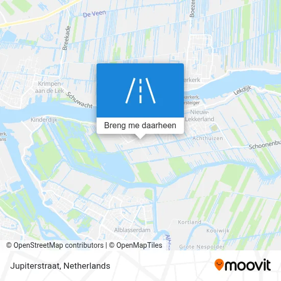 Jupiterstraat kaart
