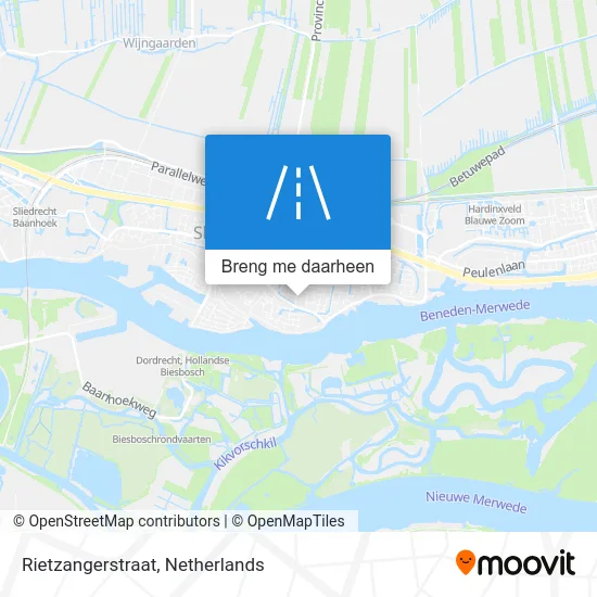 Rietzangerstraat kaart