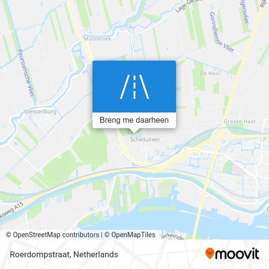 Roerdompstraat kaart