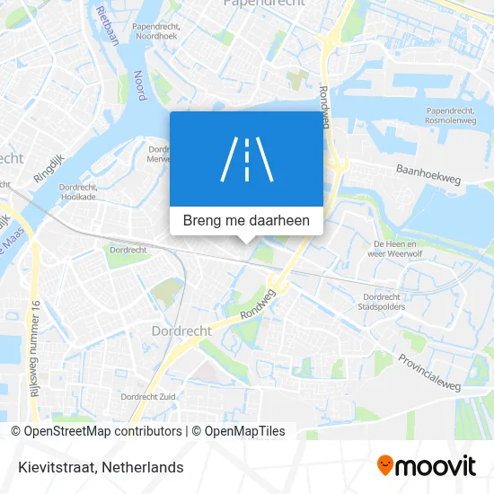 Kievitstraat kaart