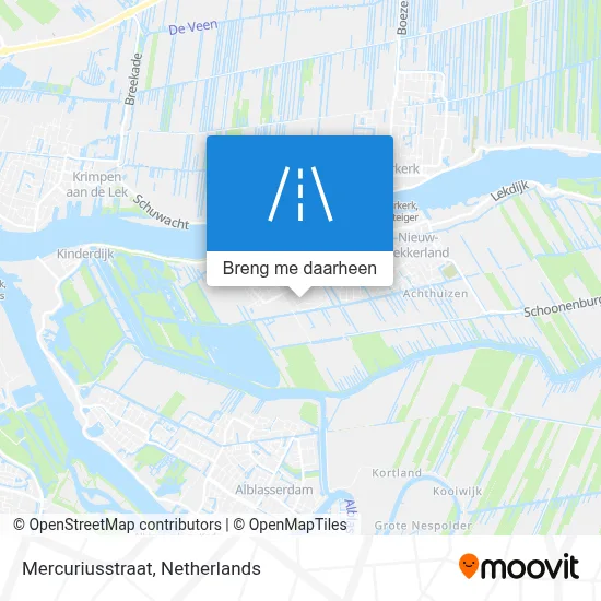 Mercuriusstraat kaart