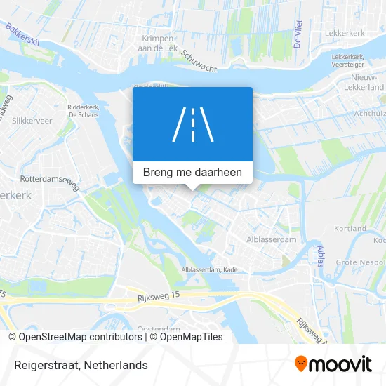 Reigerstraat kaart