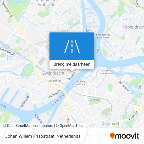 Johan Willem Frisostraat kaart