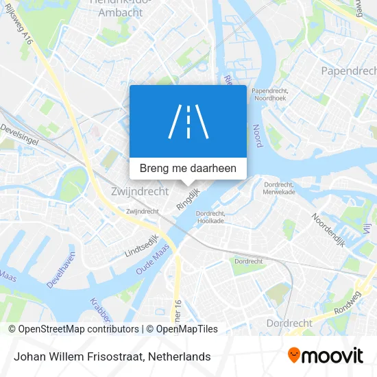 Johan Willem Frisostraat kaart