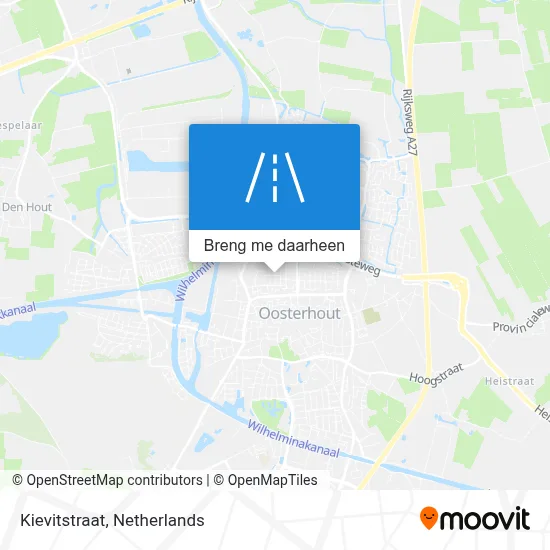 Kievitstraat kaart