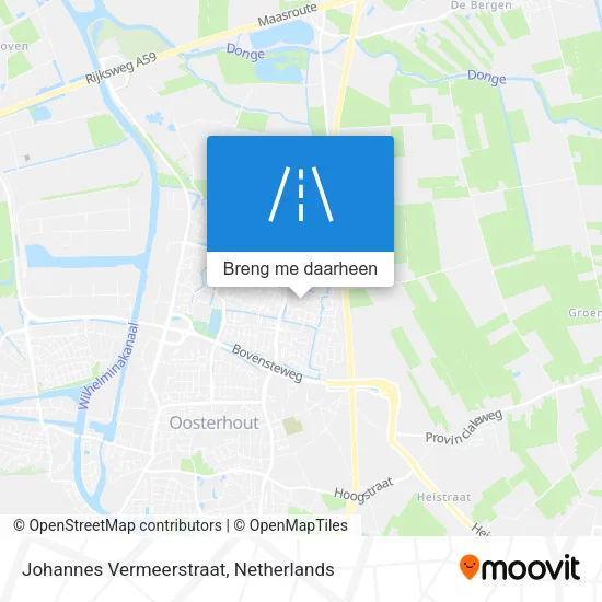 Johannes Vermeerstraat kaart