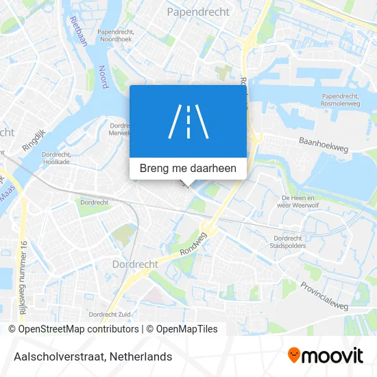 Aalscholverstraat kaart