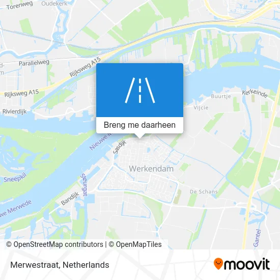 Merwestraat kaart