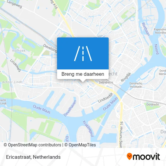 Ericastraat kaart