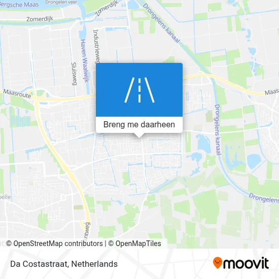 Da Costastraat kaart