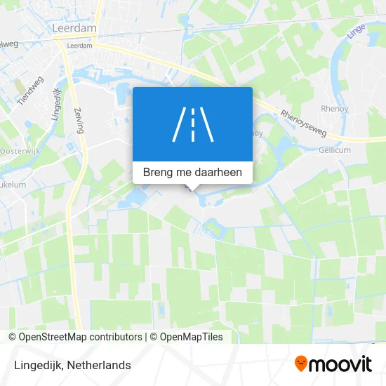 Lingedijk kaart