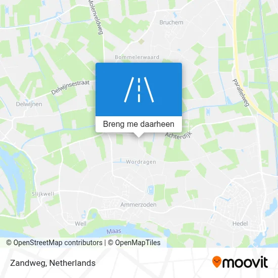 Zandweg kaart