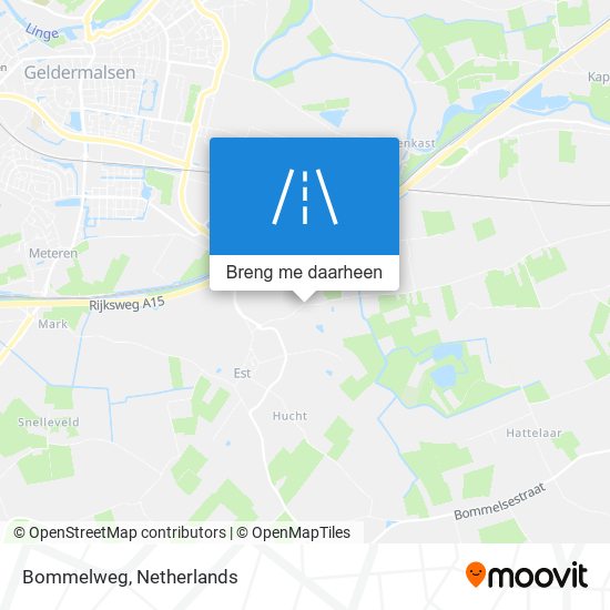 Bommelweg kaart