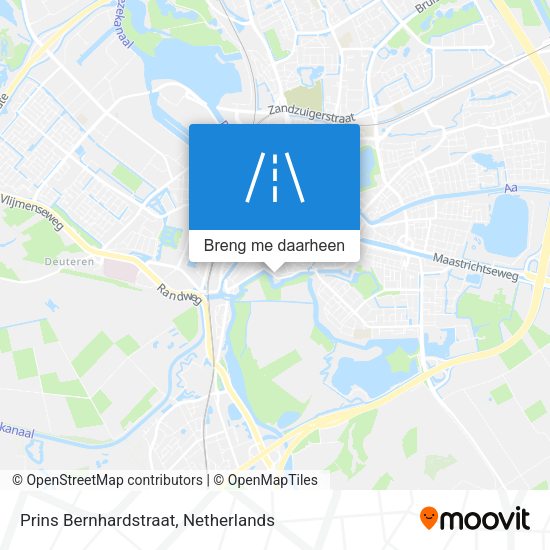 Prins Bernhardstraat kaart
